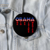 Badge Rond 10 Cm Erreur Obama 1 (En situation)