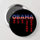 Badge Rond 10 Cm Erreur Obama 1 (Devant & derrière)