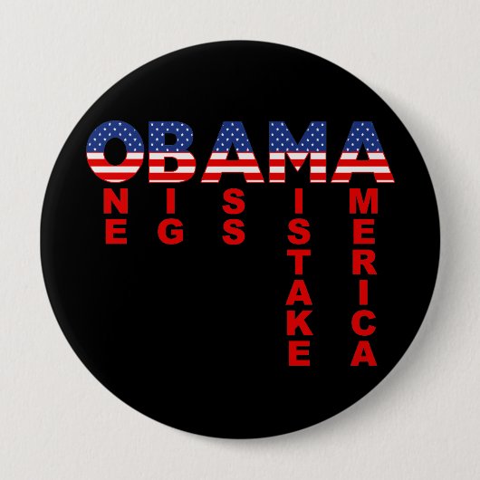 Badge Rond 10 Cm Erreur Obama 1 (Devant)