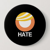 Badge Rond 10 Cm ESPOIR (Obama) contre la HAINE (atout) (Devant)