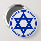 Badge Rond 10 Cm Étoile de David (Devant & derrière)