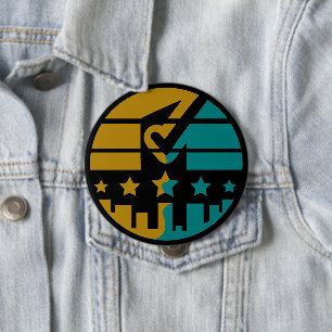 Badge Rond 10 Cm Étoiles d'approbation - Une perspective moderne