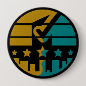 Badge Rond 10 Cm Étoiles d'approbation - Une perspective moderne (Devant)