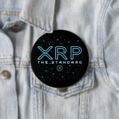Badge Rond 10 Cm Étoiles de chiffrement XRP Cryptodevise XRPL Block (En situation)