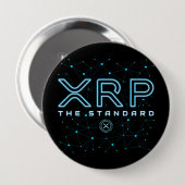 Badge Rond 10 Cm Étoiles de chiffrement XRP Cryptodevise XRPL Block (Devant & derrière)