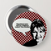 Badge Rond 10 Cm Fanatique fanatique - vous Betcha (Devant & derrière)