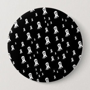 Badge Rond 10 Cm Fantômes d'Halloween foncé