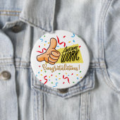 Badge Rond 10 Cm félicitations de travail impressionnantes (En situation)