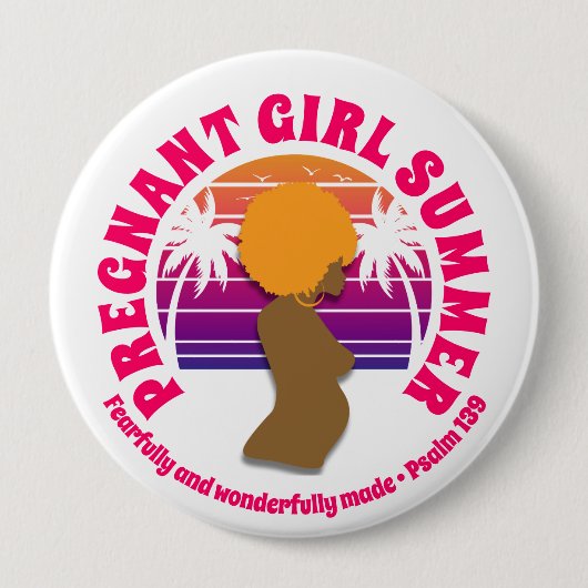 Badge Rond 10 Cm FEMME ENCEINTE ÉTÉ Personnalisé Christian Maman à (Devant)