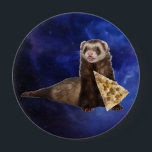 Badge Rond 10 Cm Ferret Weasel PIzza Slice Nebula Space<br><div class="desc">Cette conception a été créée par art numérique. Elle peut être personnalisée dans la zone fournie ou customisée en choisissant le clic pour customiser une autre option et en changeant le nom, les initiales ou les mots. Vous pouvez également modifier la couleur et le style du texte ou supprimer le...</div>
