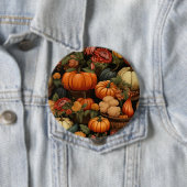 Badge Rond 10 Cm Fête d'automne (En situation)