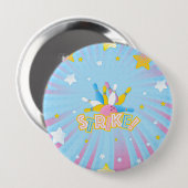 Badge Rond 10 Cm Fête de Bowling  (Devant & derrière)