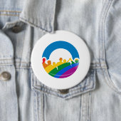 BADGE ROND 10 CM FIERTÉ 2012 DE DNC (En situation)