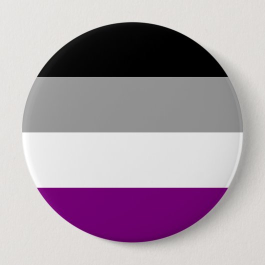 Badge Rond 10 Cm Fierté asexuelle (Devant)
