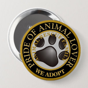 Badge Rond 10 Cm Fierté de l'Amoureux des animaux classique
