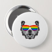 Badge Rond 10 Cm Fierté de l'ours grizzli (Devant & derrière)