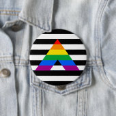 Badge Rond 10 Cm Fierté droite d'allié (En situation)
