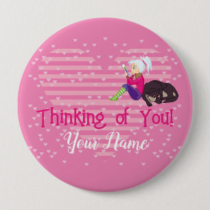 Badge Rond 10 Cm Fille Être amoureuse