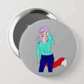 Badge Rond 10 Cm fille foy (Devant & derrière)