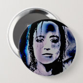 Badge Rond 10 Cm Fille numérique (Devant & derrière)