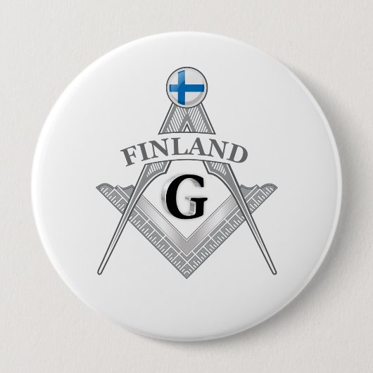 Badge Rond 10 Cm Finland freemasonry sign (Devant)