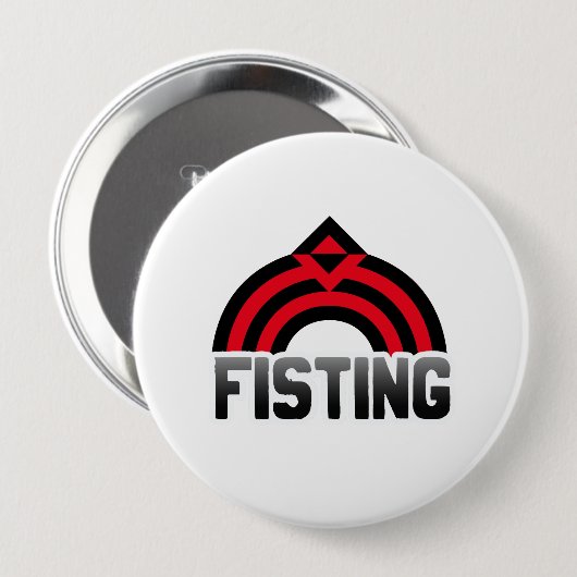 BADGE ROND 10 CM FIST RAINBOUR (Devant & derrière)