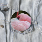 Badge Rond 10 Cm Flamant rose (En situation)