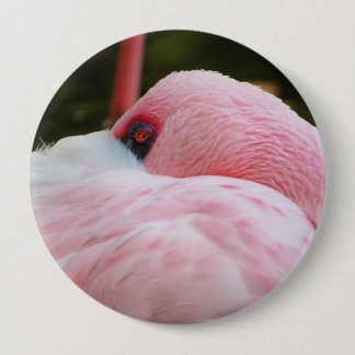Badge Rond 10 Cm Flamant rose