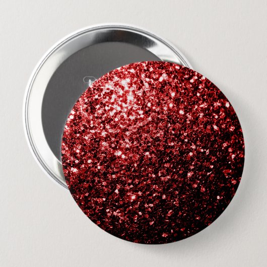 Badge Rond 10 Cm Flamour rouge foncé Parties scintillant scintille (Devant & derrière)