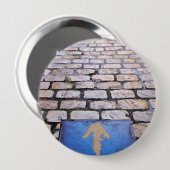 Badge Rond 10 Cm Flèche jaune (Devant & derrière)