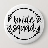 Badge Rond 10 Cm Flèches Bachelorette de l'équipe de mariée mignonn (Devant)