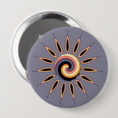 Badge Rond 10 Cm Fleur de soleil (Devant & derrière)