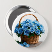 Badge Rond 10 Cm Fleurs (Devant & derrière)