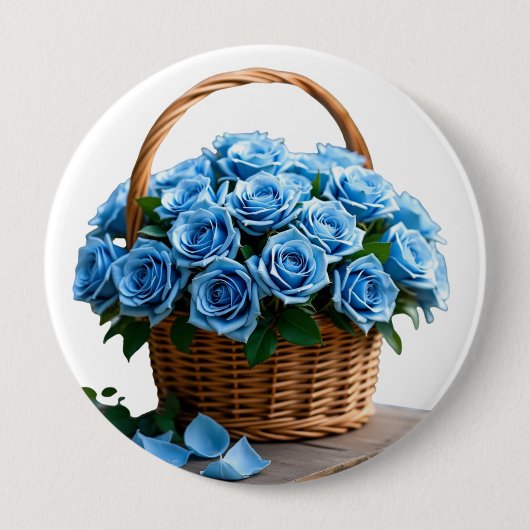 Badge Rond 10 Cm Fleurs (Devant)