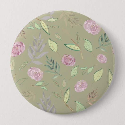 Badge Rond 10 Cm Fleurs d'aquarelle festive 5 (Devant)