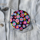 Badge Rond 10 Cm Fleurs de printemps d'Eilin (En situation)