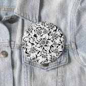 Badge Rond 10 Cm Fleurs Mandala 6 (En situation)