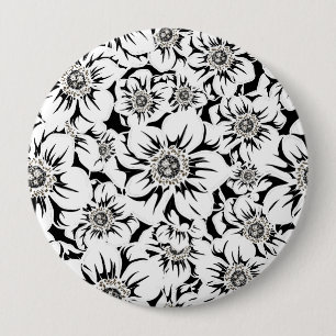 Badge Rond 10 Cm Fleurs Mandala 6