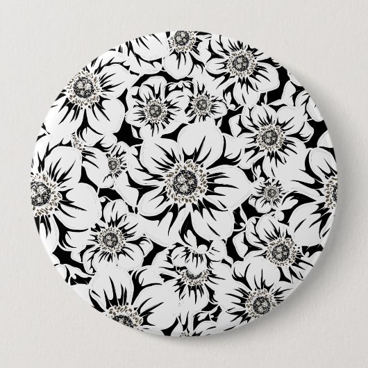 Badge Rond 10 Cm Fleurs Mandala 6 (Devant)