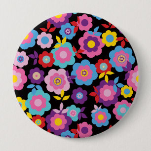 Badge Rond 10 Cm Fleurs printanières d'Eilin