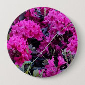 Badge Rond 10 Cm Fleurs roses Rhododendron (Devant)