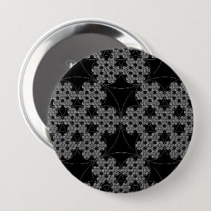 Badge Rond 10 Cm Flocon de neige Motif fracturé