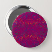 Badge Rond 10 Cm Floradore - Fuchsia (Devant & derrière)