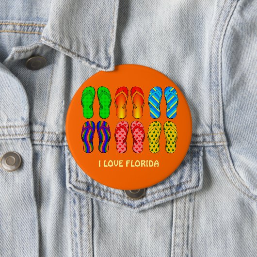 Badge Rond 10 Cm Floride : Tongs (En situation)