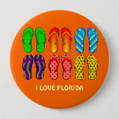 Badge Rond 10 Cm Floride : Tongs (Devant)