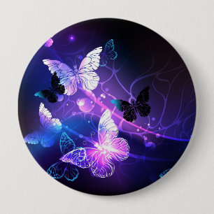Badge Rond 10 Cm Fond avec papillons de nuit