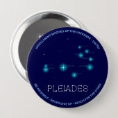 Badge Rond 10 Cm Formation de l'hémisphère nord Pleiades Star (Devant & derrière)