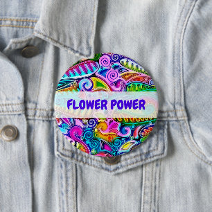 Badge Rond 10 Cm Formes très colorées et abstraites art 9