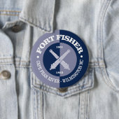Badge Rond 10 Cm Fort Fisher (B&G) (En situation)