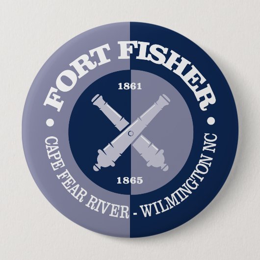 Badge Rond 10 Cm Fort Fisher (B&G) (Devant)
